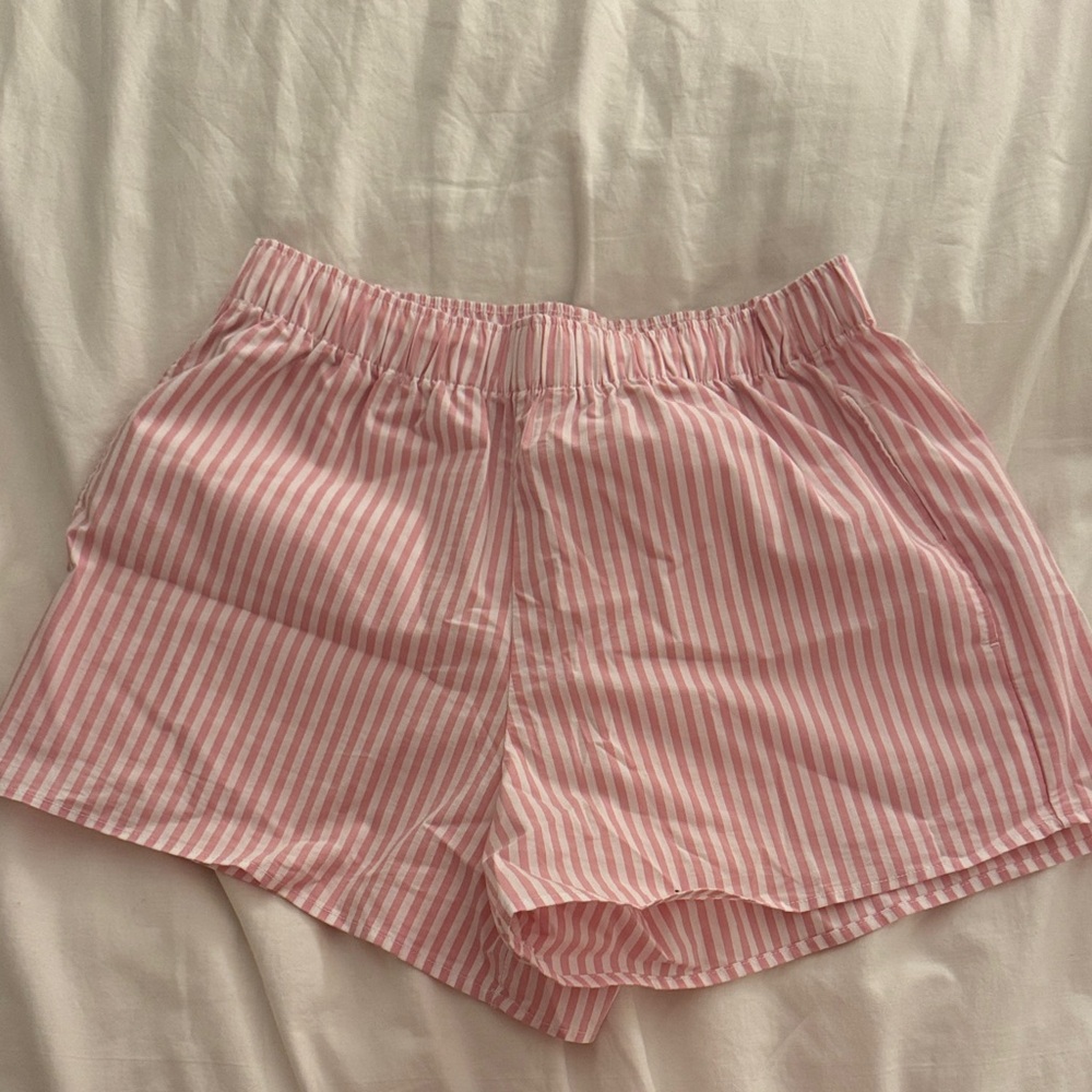 Hollister Pink Striped Sleep Shorts